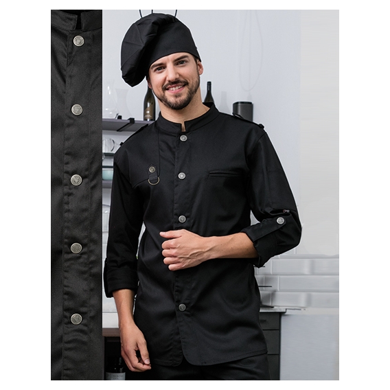 Chefs Jacket Bikerstyle with Epaulettes