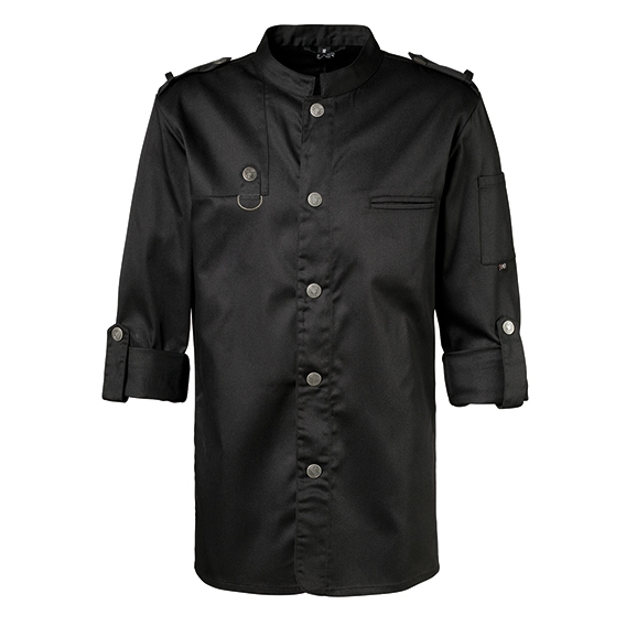 Chefs Jacket Bikerstyle with Epaulettes