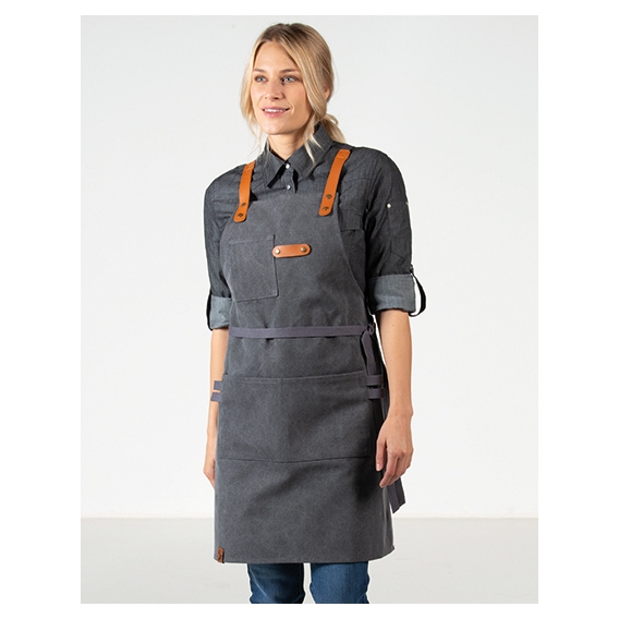 Bib Apron Canvas with decorative label