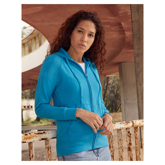 Ladies Lightweight Hooded Sweat Jacket
