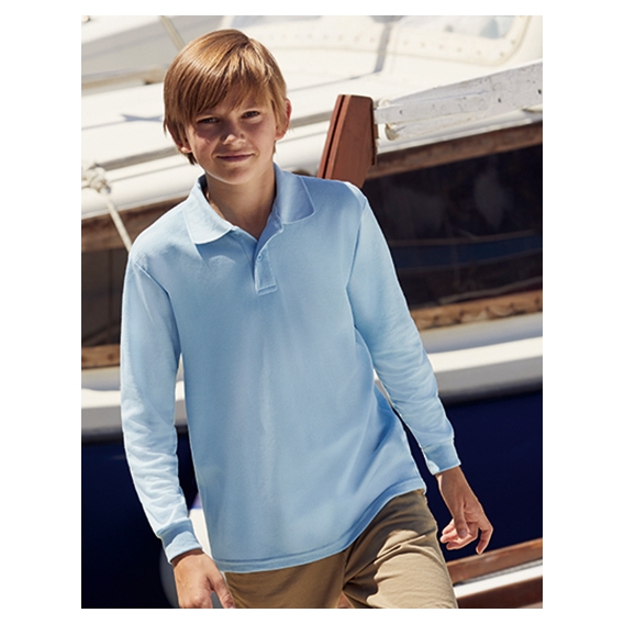 Kids Long Sleeve 65/35 Polo