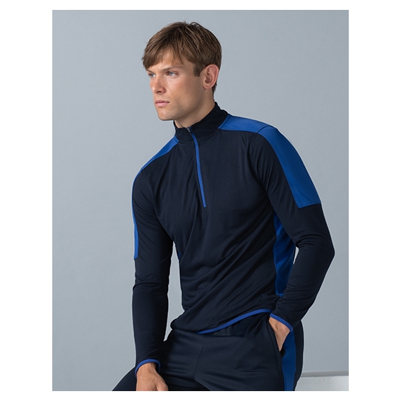 Adults` 1/4 Zip Midlayer with Contrast Panelling