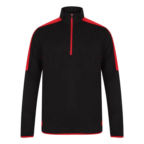 Adults` 1/4 Zip Midlayer with Contrast Panelling