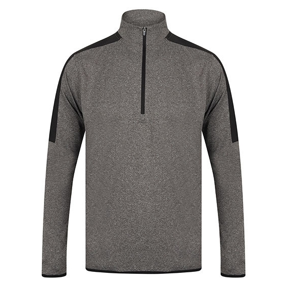 Adults` 1/4 Zip Midlayer with Contrast Panelling