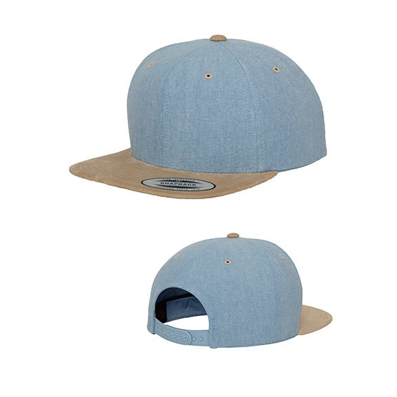 Chambray-Suede Snapback