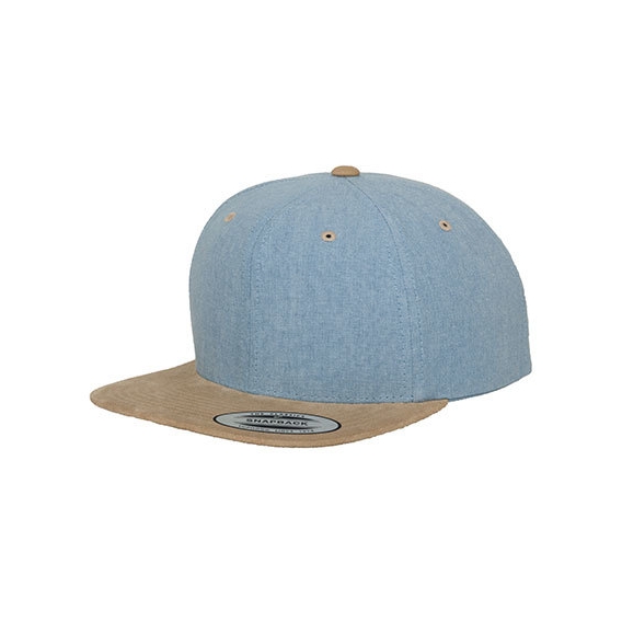 Chambray-Suede Snapback