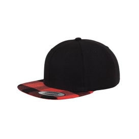 Checked Flanell Peak Snapback Cap