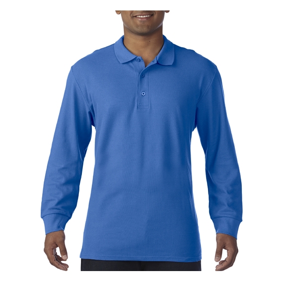 Premium Cotton® Long Sleeve Double Piqué Polo