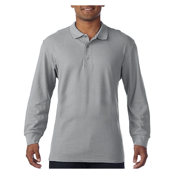 Premium Cotton® Long Sleeve Double Piqué Polo