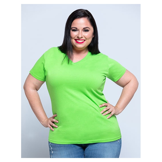 Curves T-Shirt V-Neck Lady