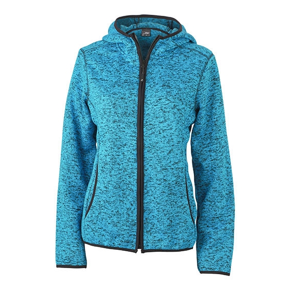 Ladies` Knitted Fleece Hoody
