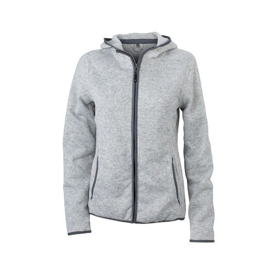 Ladies` Knitted Fleece Hoody