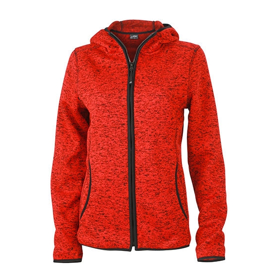 Ladies` Knitted Fleece Hoody