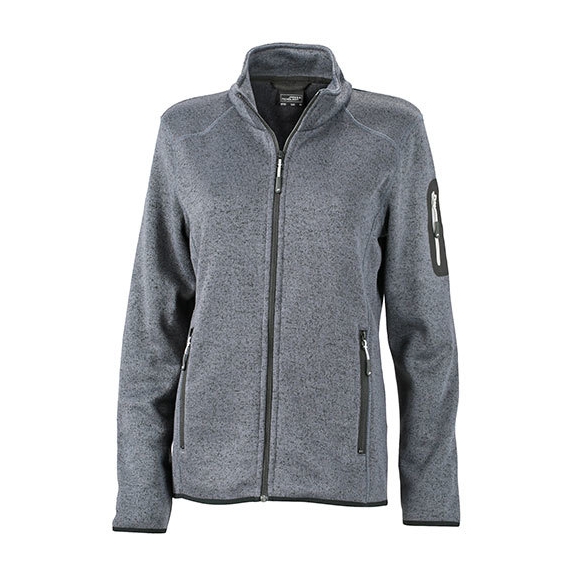 Ladies` Knitted Fleece Jacket
