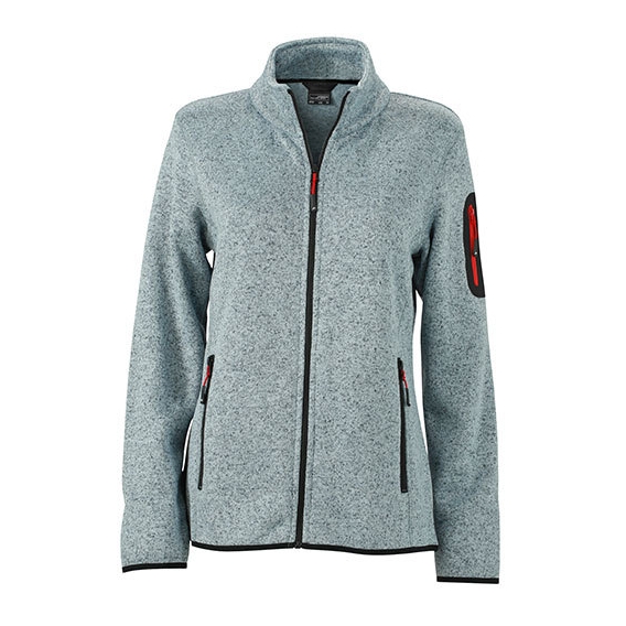 Ladies` Knitted Fleece Jacket