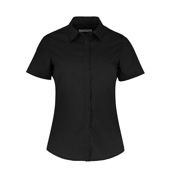 Women`s Tailored Fit Poplin Shirt Short Sleeve