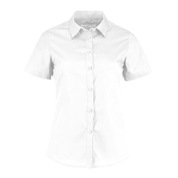 Women`s Tailored Fit Poplin Shirt Short Sleeve