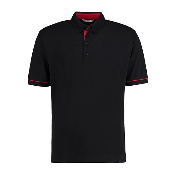 Classic Fit Button Down Collar Contrast Polo Shirt