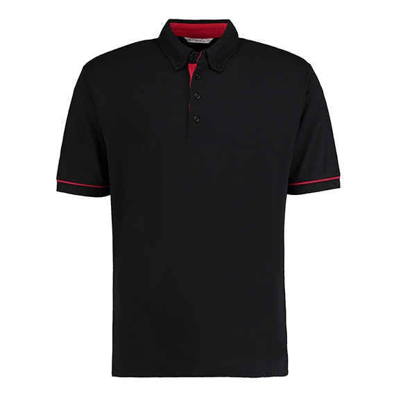 Classic Fit Button Down Collar Contrast Polo Shirt