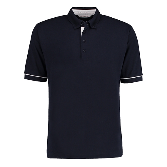 Classic Fit Button Down Collar Contrast Polo Shirt
