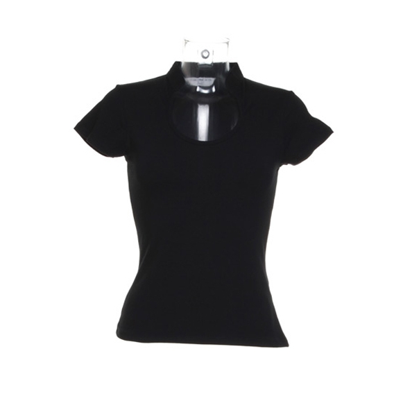 Regular Fit Corporate Top Keyhole Neck