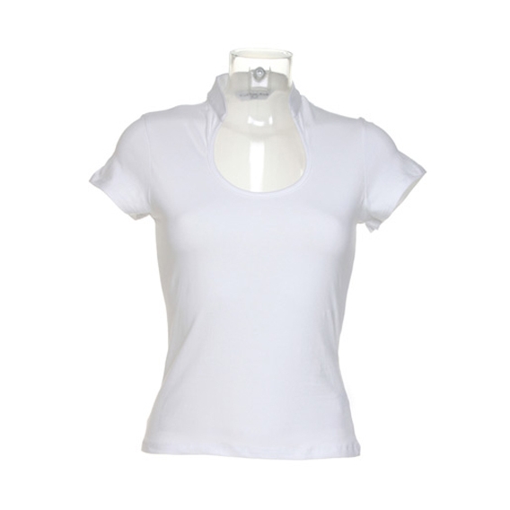 Regular Fit Corporate Top Keyhole Neck