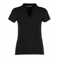 Regular Fit Corporate Top V Neck Mandarin Collar