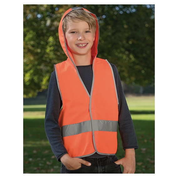 Kids` Hooded Safety Vest EN 1150