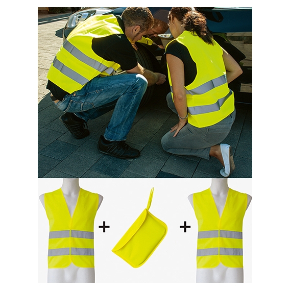 Car Safety Vest Double Pack EN ISO 20471