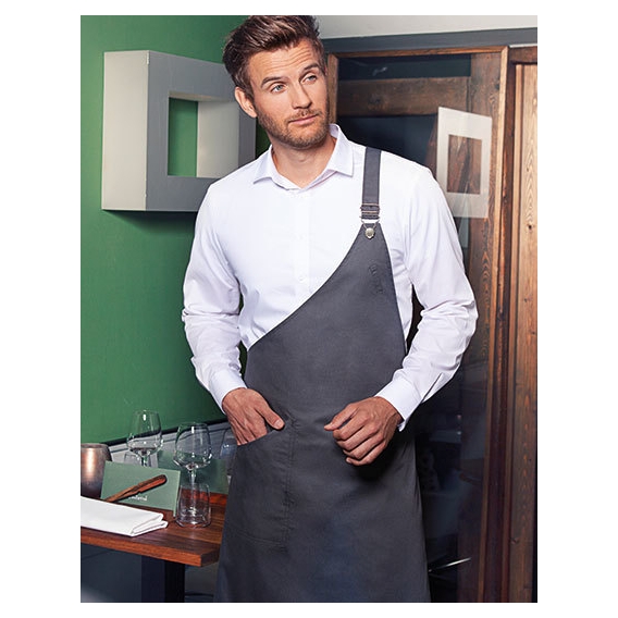 Asymmetrical Bib Apron Classic with Pocket