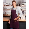 Bib Apron Urban-Look with Cross Straps and Pocket