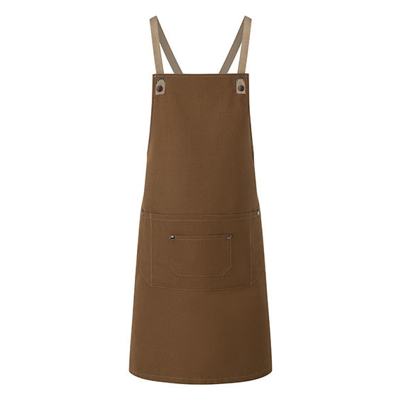Bib Apron Urban-Nature with Cross Straps and big Pocket