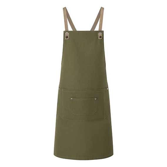 Bib Apron Urban-Nature with Cross Straps and big Pocket