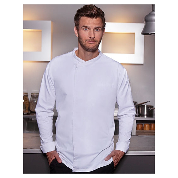 Long-Sleeve Throw-Over Chef Shirt Basic