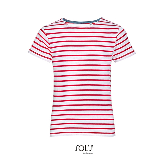Kids` Round Neck Striped T-Shirt Miles