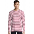 Men `Long Sleeve Striped T-Shirt Marine