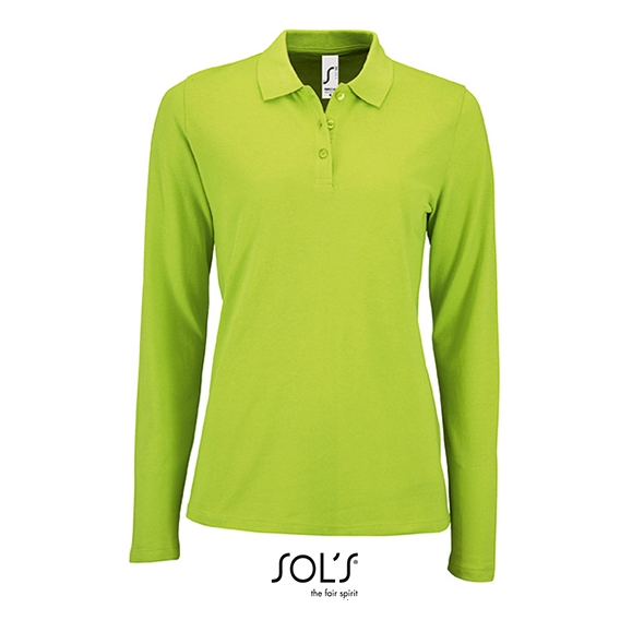 Women`s Long-Sleeve Piqué Polo Shirt Perfect