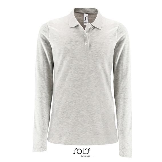 Women`s Long-Sleeve Piqué Polo Shirt Perfect