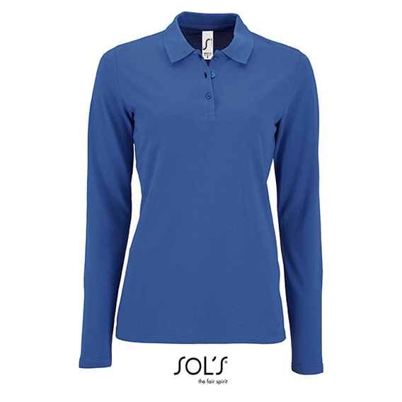 Women`s Long-Sleeve Piqué Polo Shirt Perfect