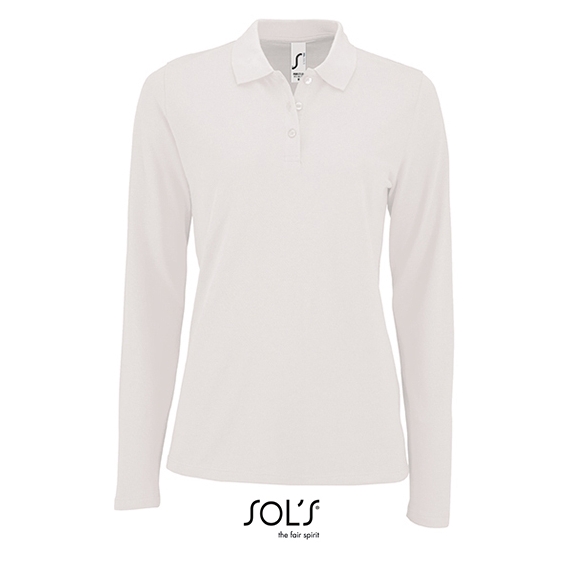 Women`s Long-Sleeve Piqué Polo Shirt Perfect