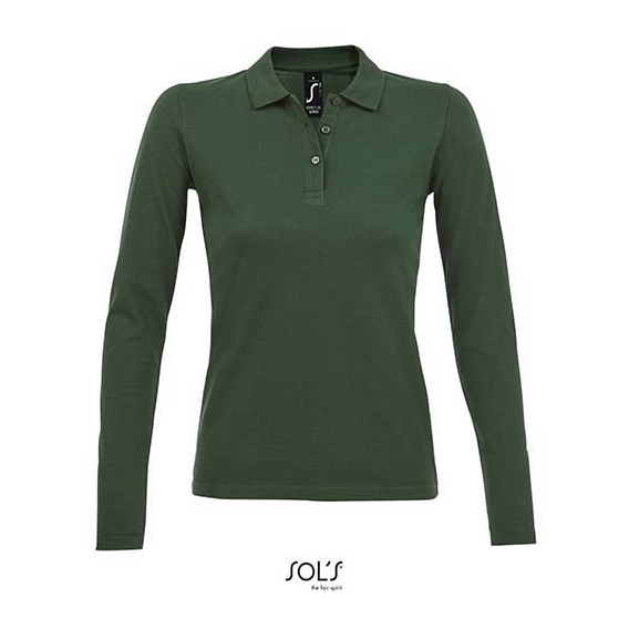 Women`s Long-Sleeve Piqué Polo Shirt Perfect