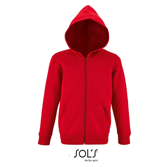 Kids` Zip Hoodie Stone