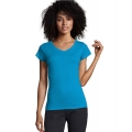 Ladies` V-Neck-T-Shirt Moon