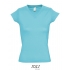 Ladies` V-Neck-T-Shirt Moon