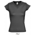 Ladies` V-Neck-T-Shirt Moon