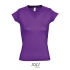 Ladies` V-Neck-T-Shirt Moon