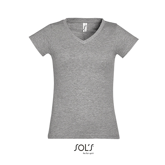 Ladies` V-Neck-T-Shirt Moon