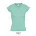 Ladies` V-Neck-T-Shirt Moon