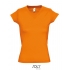 Ladies` V-Neck-T-Shirt Moon
