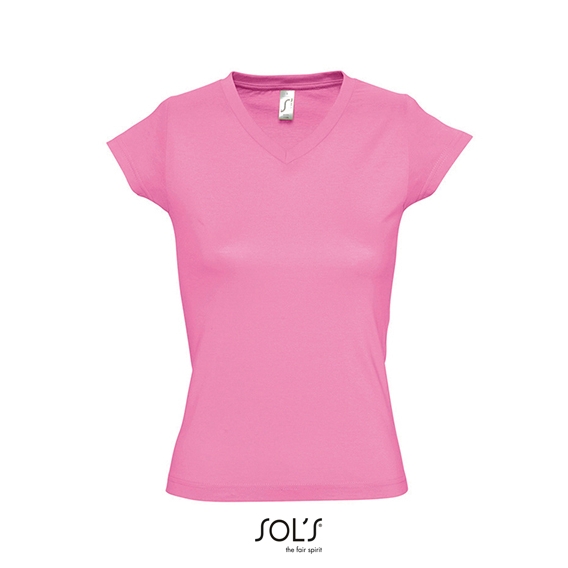 Ladies` V-Neck-T-Shirt Moon